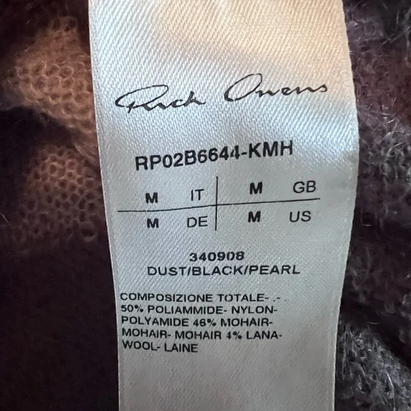 Rick Owens Round Neck Biker Sweater